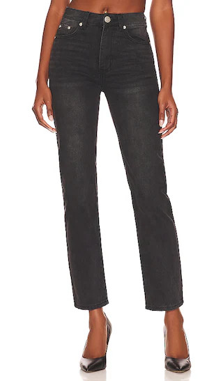 Rowan Mid Rise Jean in Black | Revolve Clothing (Global)