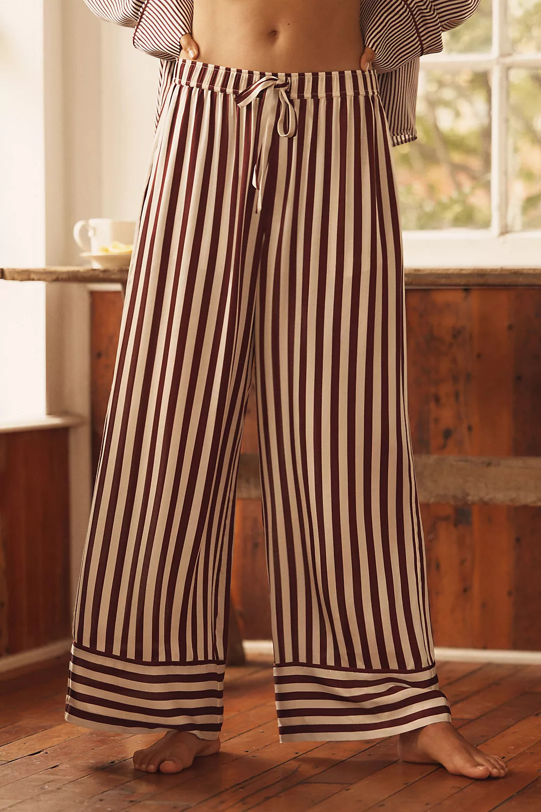 The LyreBird Silky Pajama Pants | Anthropologie (US)
