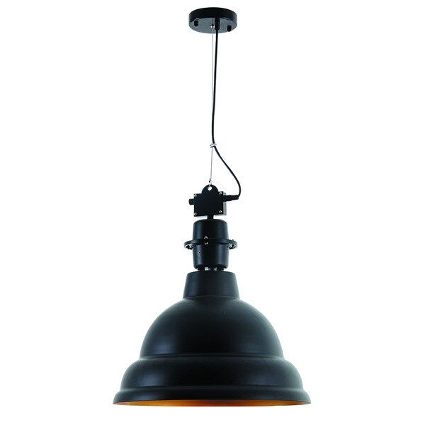 Elegant Lighting Industrial Collection Pendant lamp with Black Finish | Bed Bath & Beyond