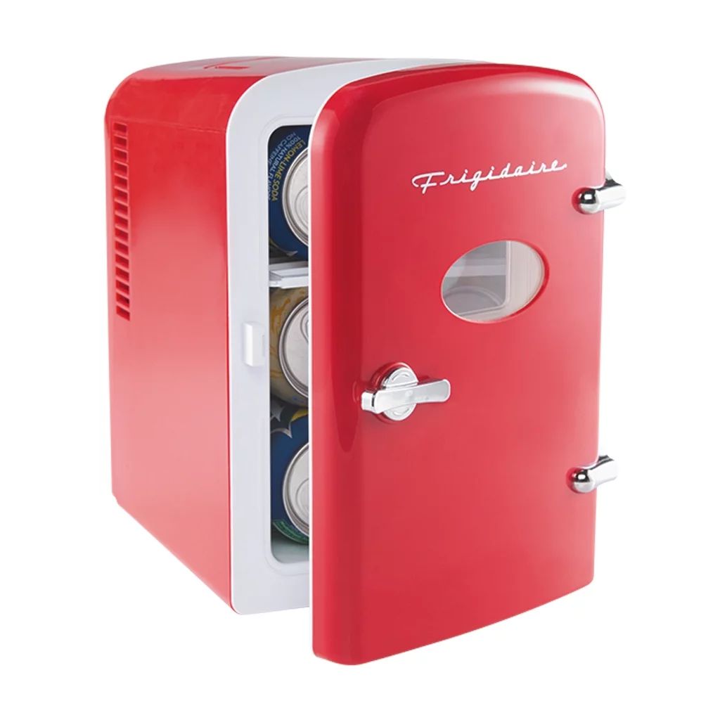 Frigidaire Retro 6 Can Mini Beverage/Skincare Cooler, EFMIS129, Red | Walmart (US)