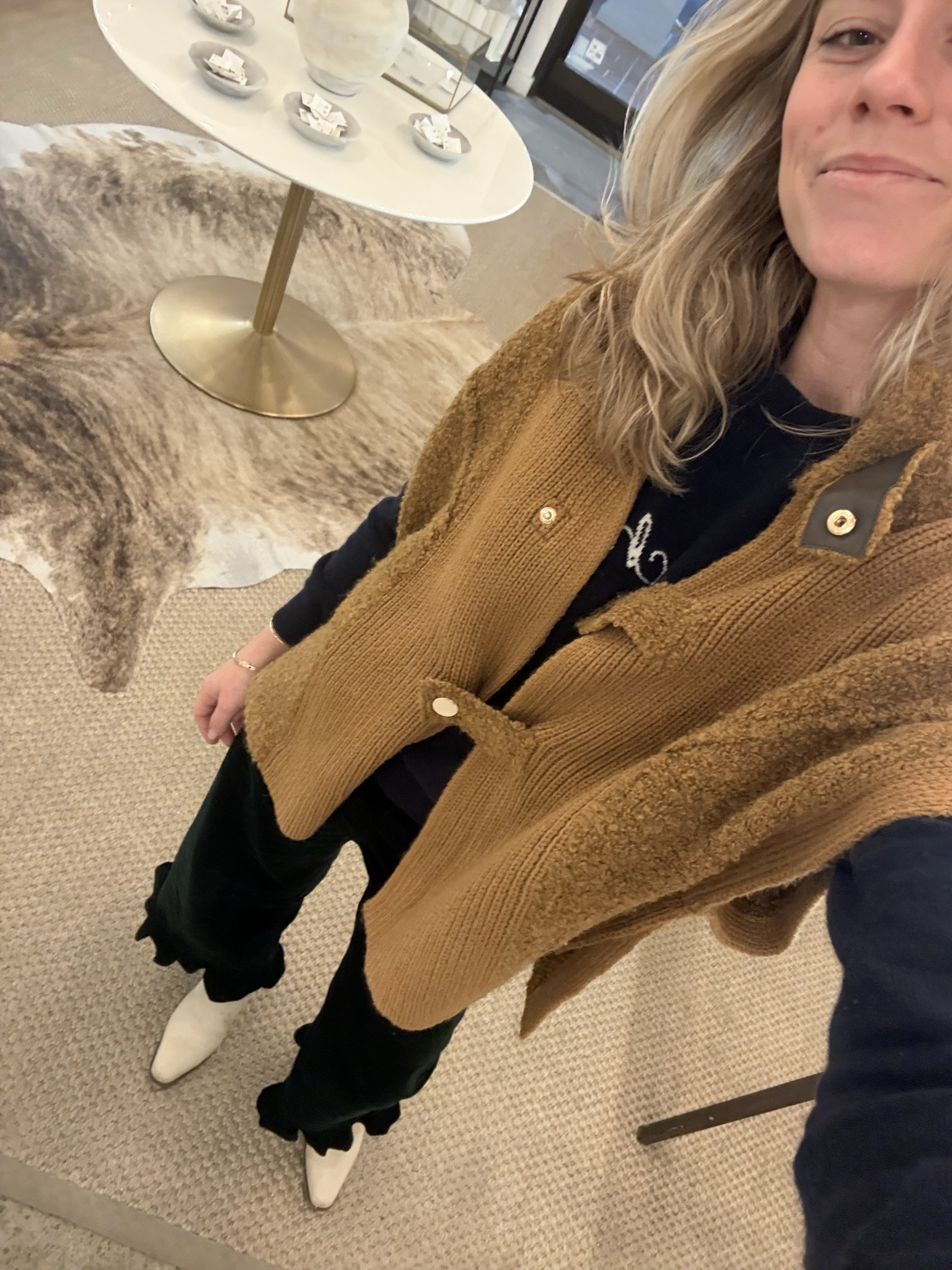 Ruffle hem cords and a cape? Yes please 

#LTKSeasonal #LTKootd #LTKPetite