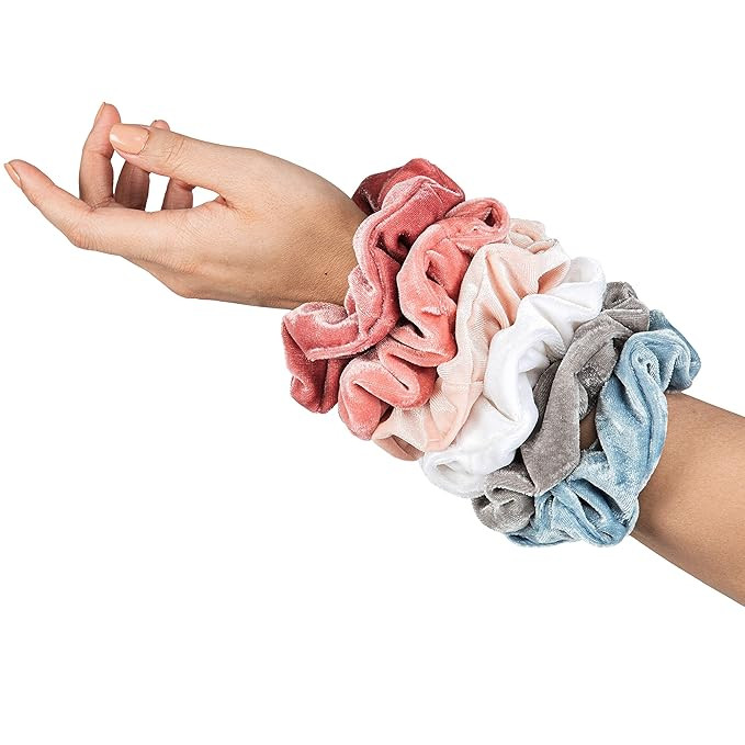 HARLOW Designer Velvet Scrunchies for hair, Big Scrunchies Velvet Packs for VSCO stuff, Hair Scru... | Amazon (US)