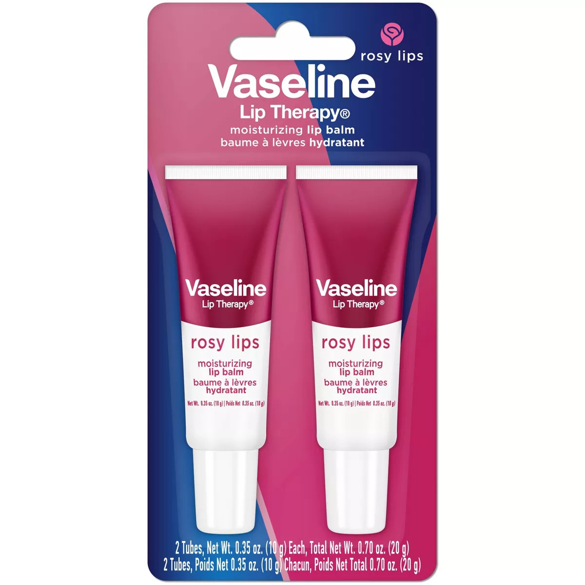Vaseline Lip Therapy Travel Size Rosy Lip Balm - Twin Pack | Target