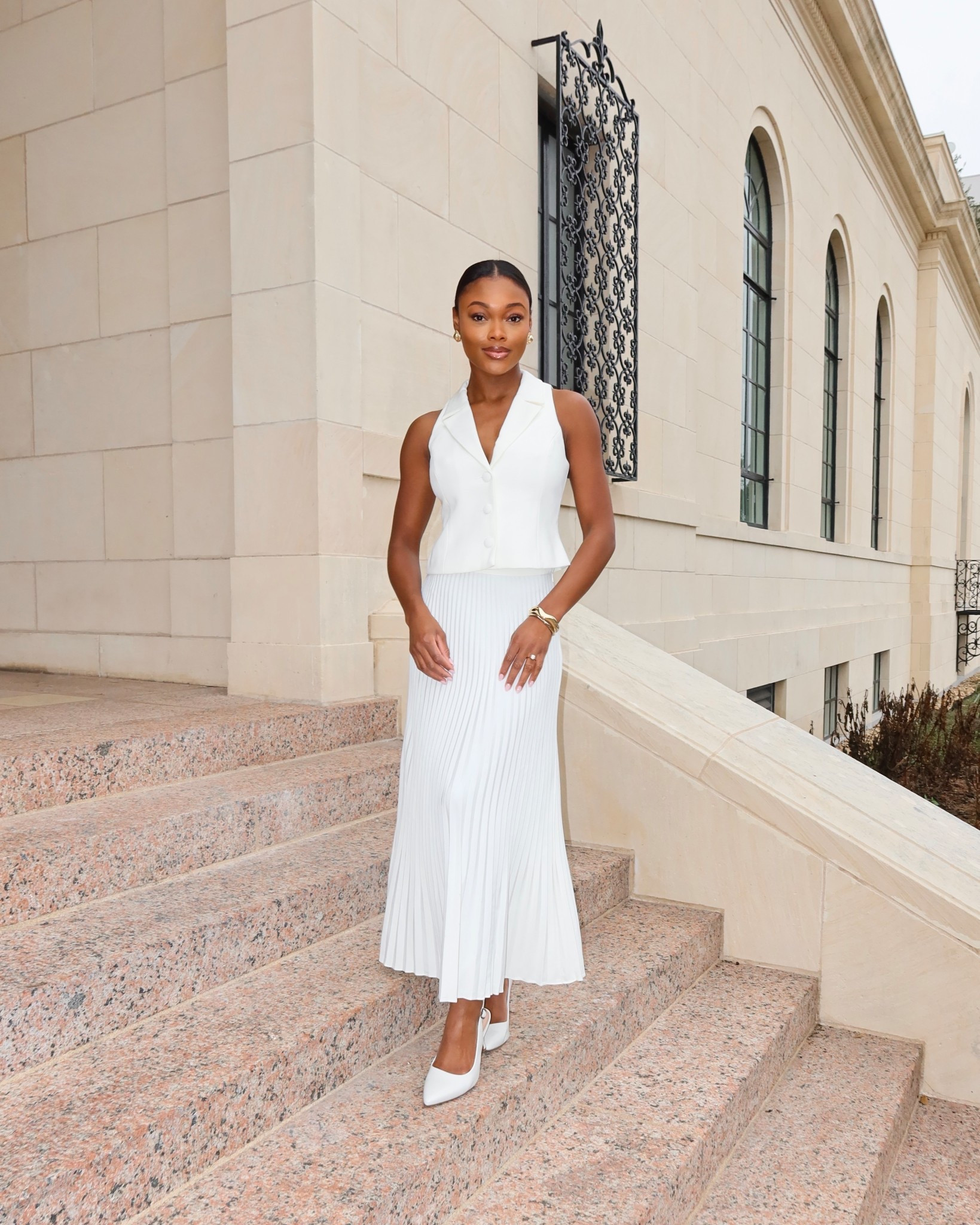 Easter outfit inspiration! This look would also be perfect for a spring bridal shower. For reference, I am wearing a small in both the top and skirt, and shoes fit true to size! 🤍

#LTKSeasonal #LTKWedding #LTKShoeCrush