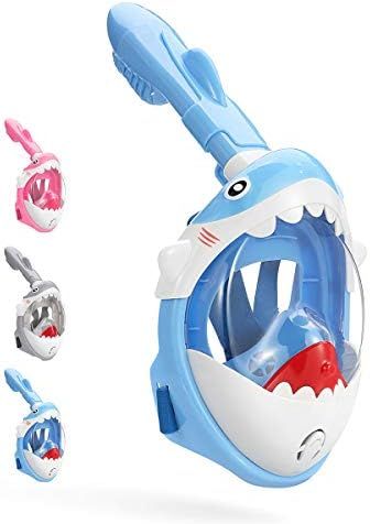 DCYSO Snorkel Mask Full Face Kids - 2020 Shark Sharp Snorkeling Mask for Kid HD Seaview Anti Fog ... | Amazon (US)