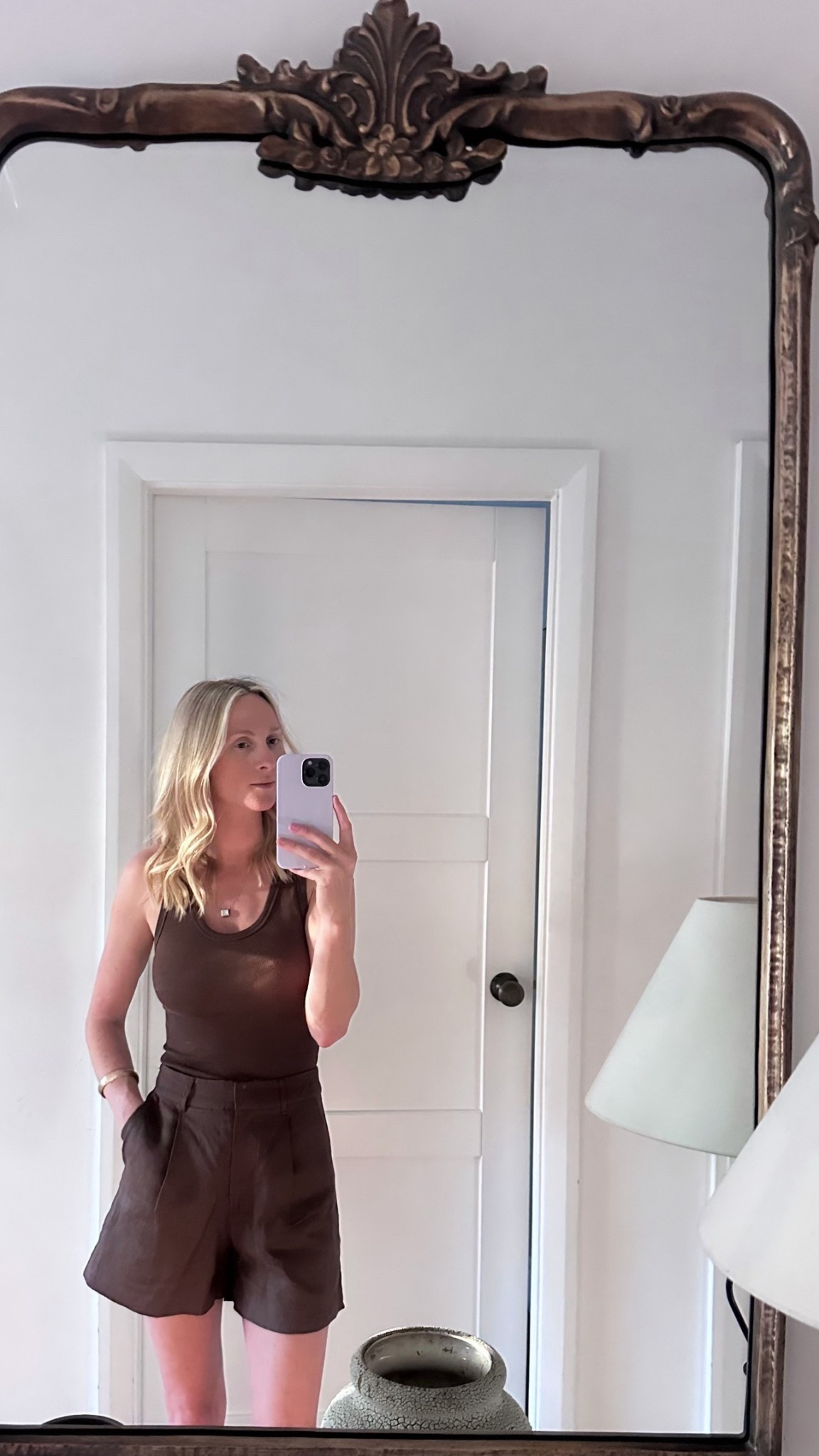 These linen pleated shorts with a ribbed singlet have been my go-to Spring  outfit this week. 
Wearing chocolate, also have white and buttoned white. 

#LTKspring #LTKaustralia