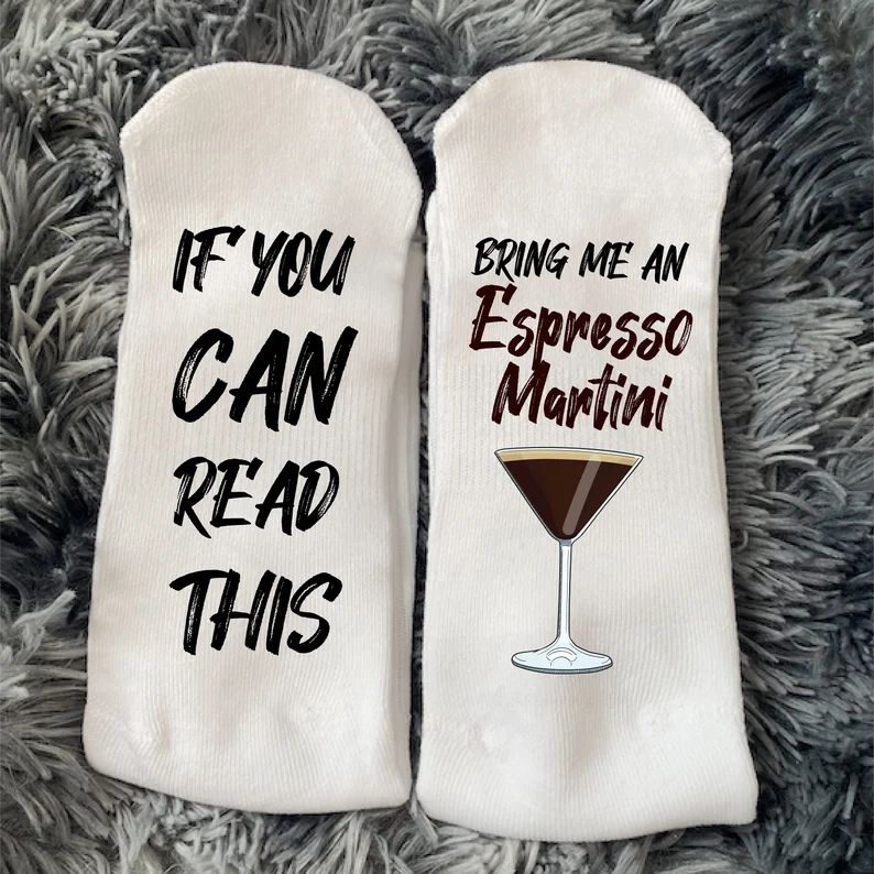 Espresso Martini Socks Socks for Women and Men Novelty Funny - Etsy | Etsy (US)