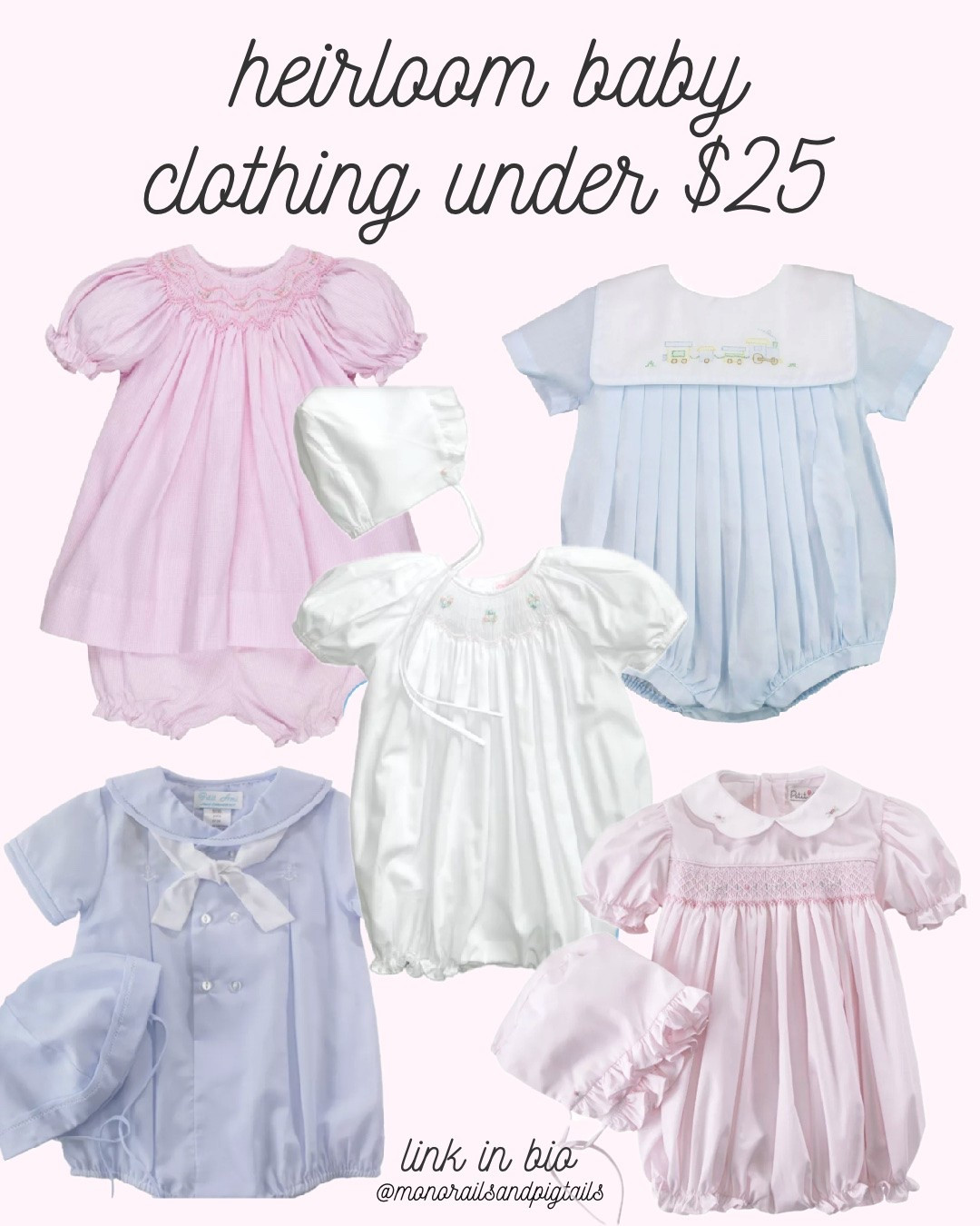 shopping for baby girl has been so much fun and I have these sweetest little petit ami heirloom outfits in my cart! they are priced $20-25 each which is about 50% off retail!! these would make an amazing baby shower gift and would be beautiful for newborn pictures 


baby shower gift, baby girl clothes, baby girl nursery, baby registry ideas, heirloom baby clothes

#LTKBaby #LTKBump #LTKKids