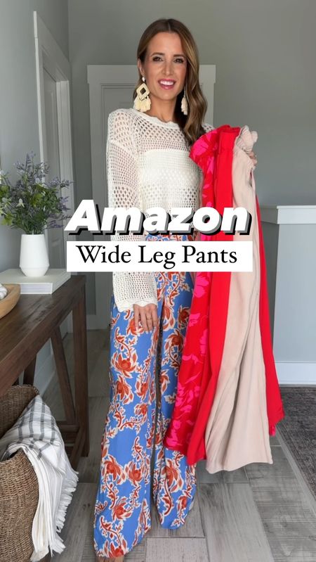 Amazon wide leg pants. Vacation outfits. Cruise outfits. Beach vacation. Resort wear. Amazon crochet top in XS. Honeymoon outfits. European outfits. Travel outfit. Bachelorette party. Clear wedges are TTS. 

#1: XS, elastic in the waist. A little long with flats but perfect with the wedges!
#2: XS short and TTS
#3: XS and TTS
#4: Size small and a little big on me. 
#5: XS petite but can get away with regular length too. 

#LTKwedding #LTKtravel #LTKshoecrush