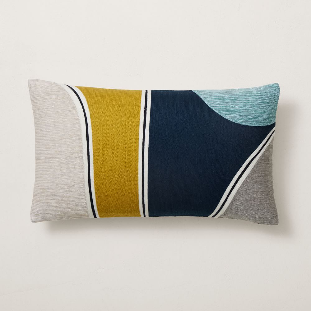 Crewel Outlined Shapes Pillow Cover | West Elm (US)