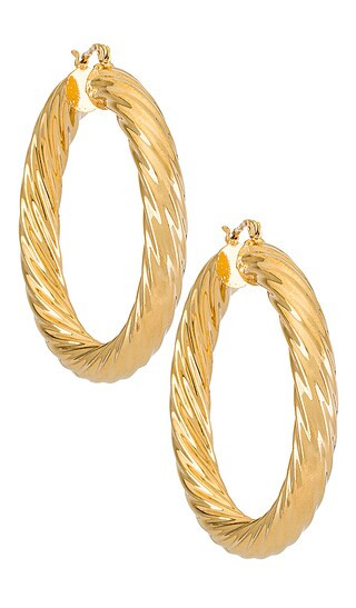 Milan Large Hoops in Gold | Revolve Clothing (Global)