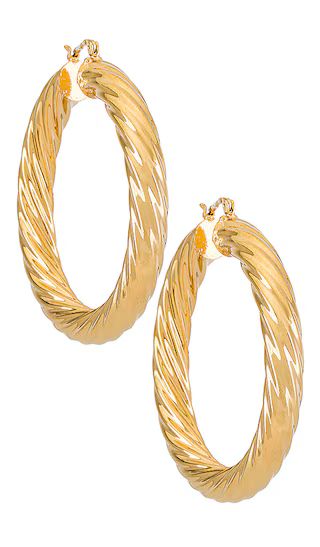 Milan Large Hoops in Gold | Revolve Clothing (Global)