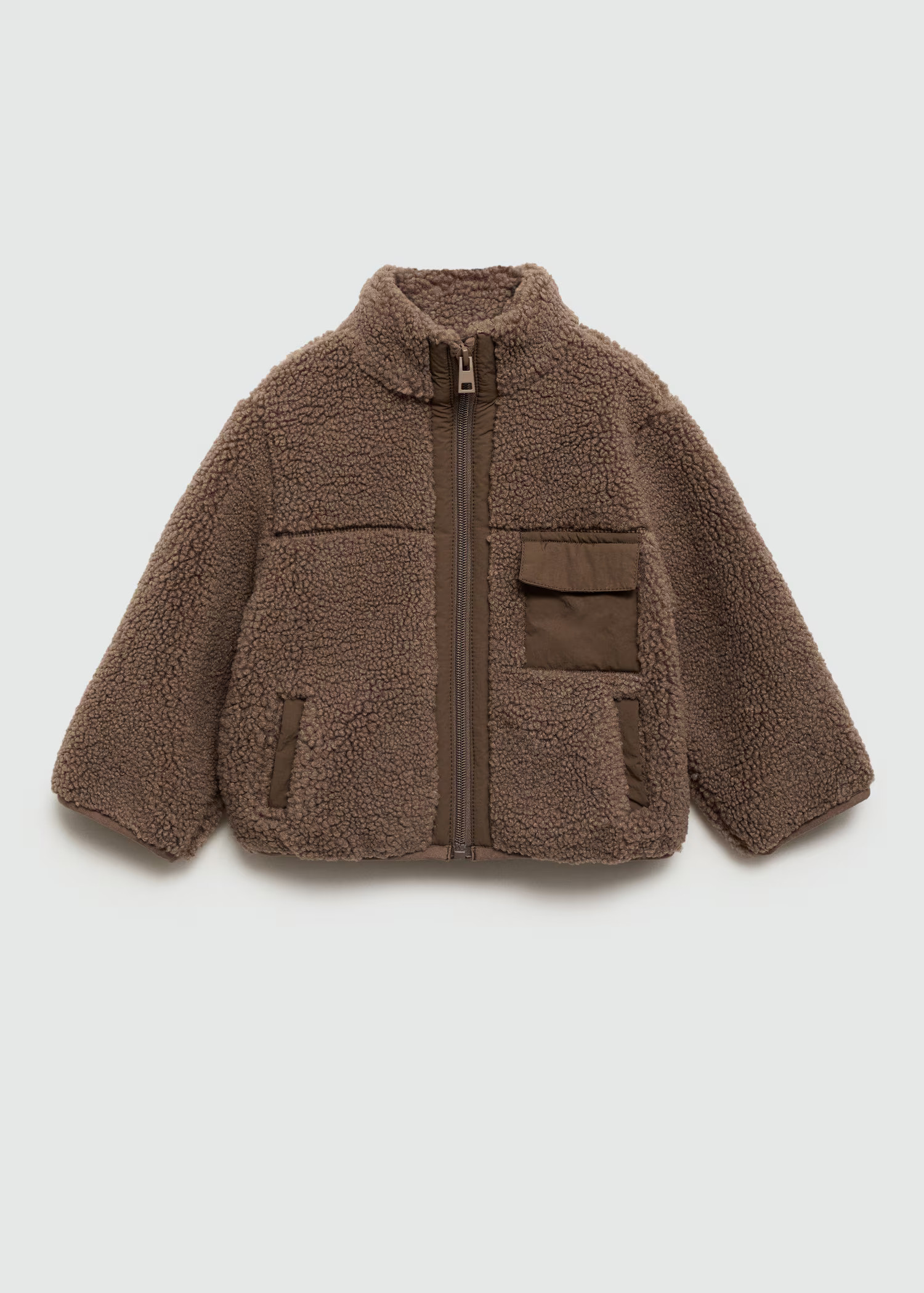 Shearling-lined leather jacket - Kids | MANGO USA | Mango (US/MX/AU)