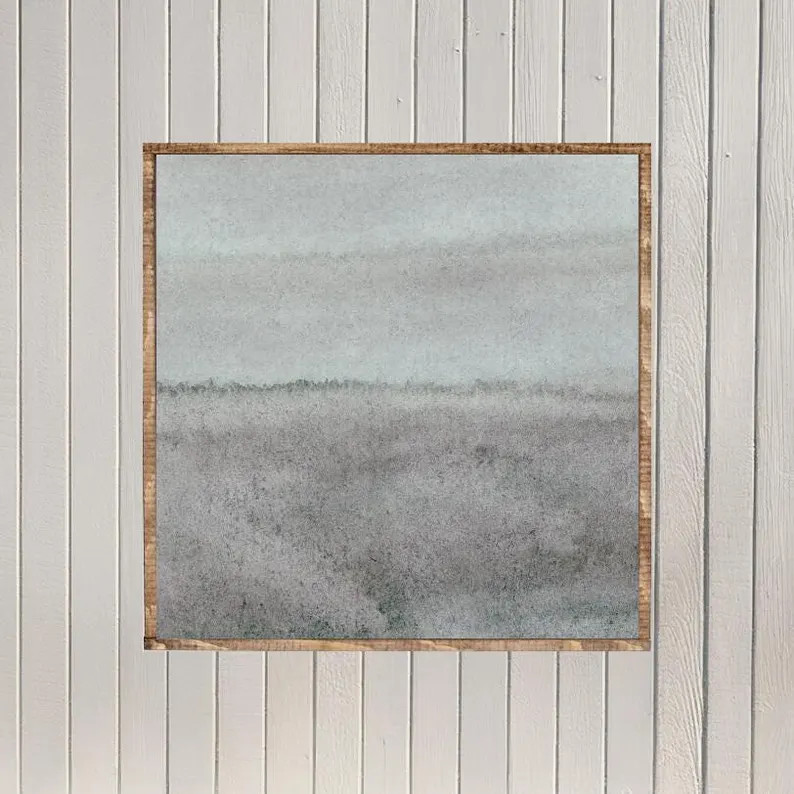 Gray Watercolor Texture Layering Canvas Printed Sign - Etsy | Etsy (US)