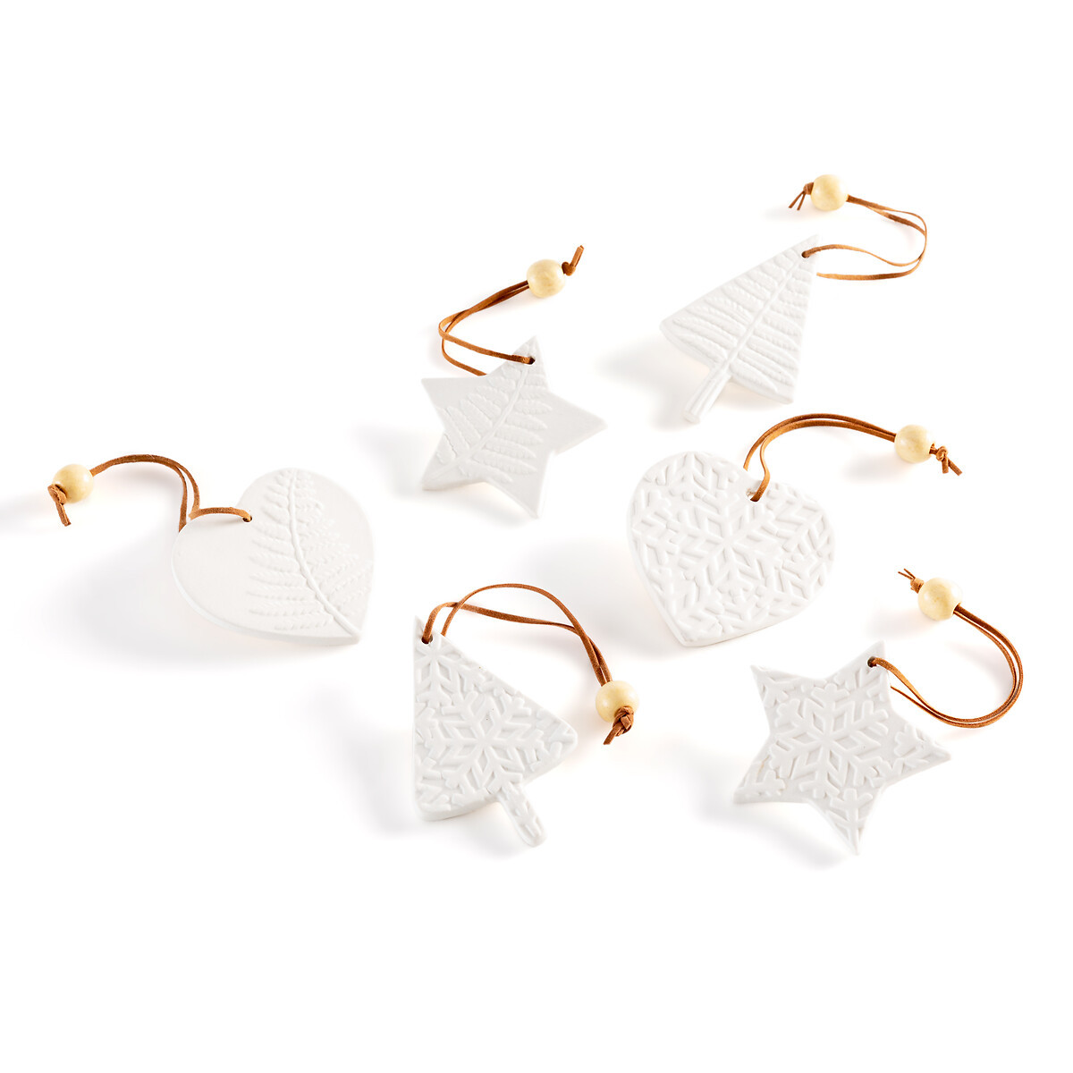 Set of 6 Caspar Porcelain Decorations | La Redoute (UK)