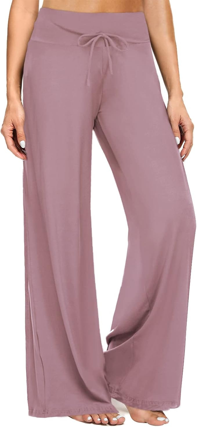 ZOOSIXX Soft Black Pajama Pants for Women, Plaid Comfy Casual Lounge Yoga Pants | Amazon (US)