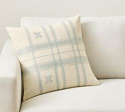 Kellan Embroidered Pillow Cover | Pottery Barn (US)