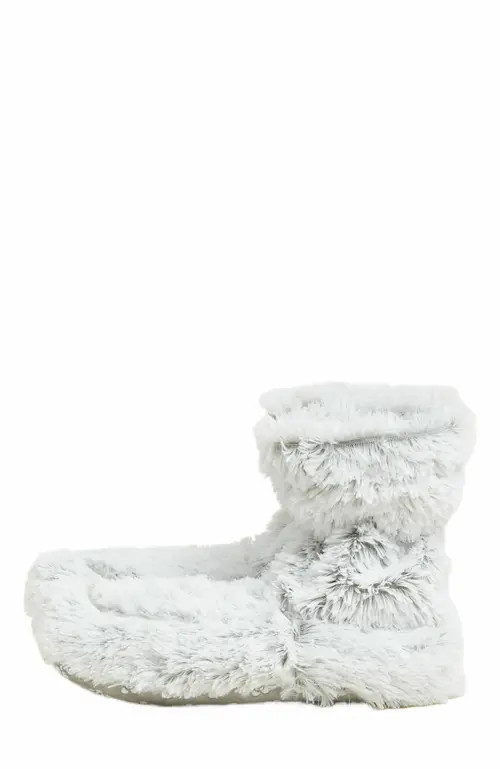 Warmies Marshmallow Plush Booties in Marshmallow Gray at Nordstrom, Size Medium | Nordstrom