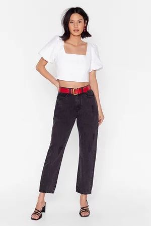Acid Wash Ripped Mom Jeans | Nasty Gal (US)