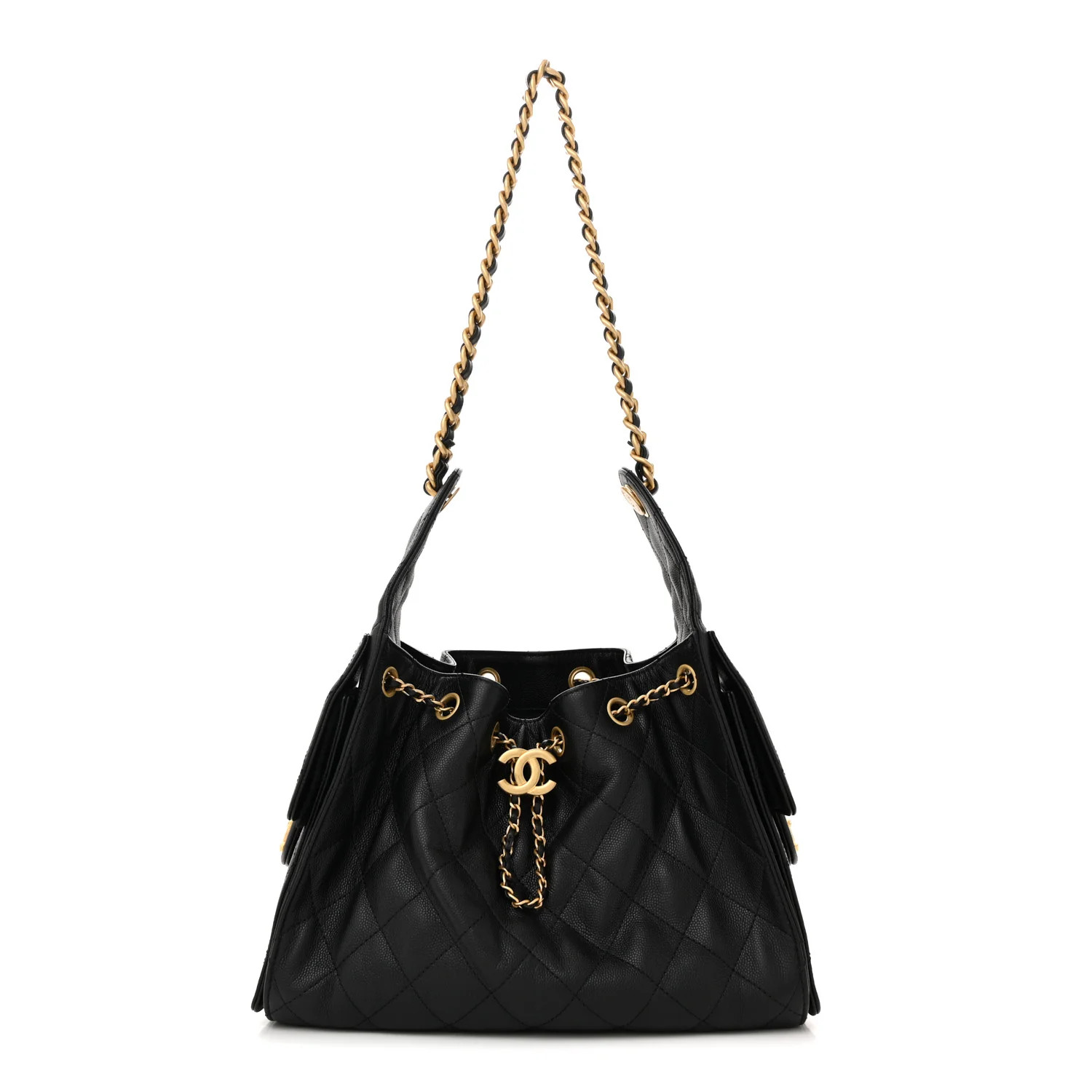 Caviar Quilted Small Chanel 25 Handbag Black | FASHIONPHILE (US)