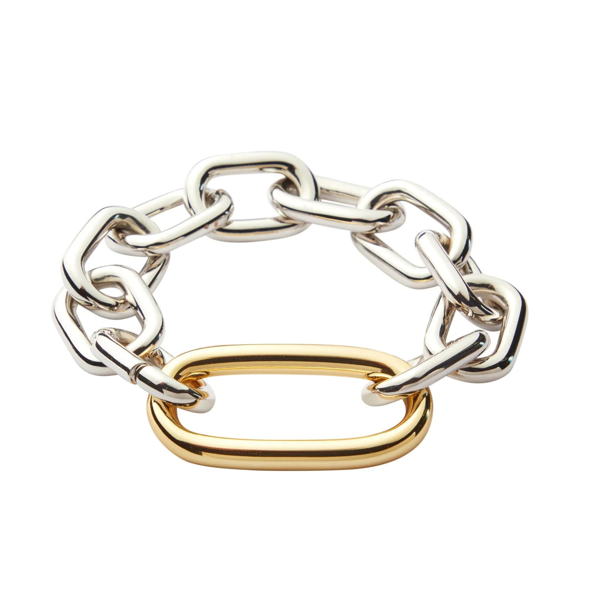 Interchangeable Oval Link Bracelet in Silver | Machete