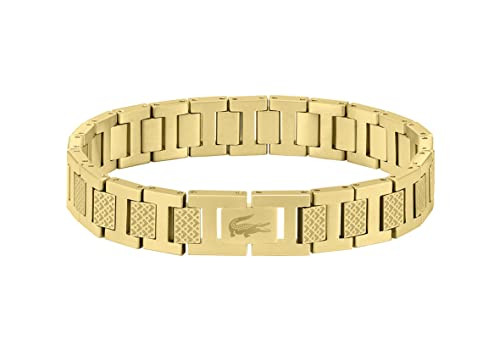 Lacoste Metropole Men's Ionic Plated Gold Steel Link Bracelets (Model: 2040120) | Amazon (US)