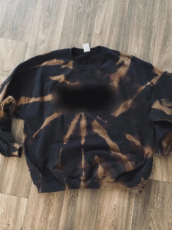 Bleached Tie dye Crewneck | Reverse tie dye sweater | Etsy (US)