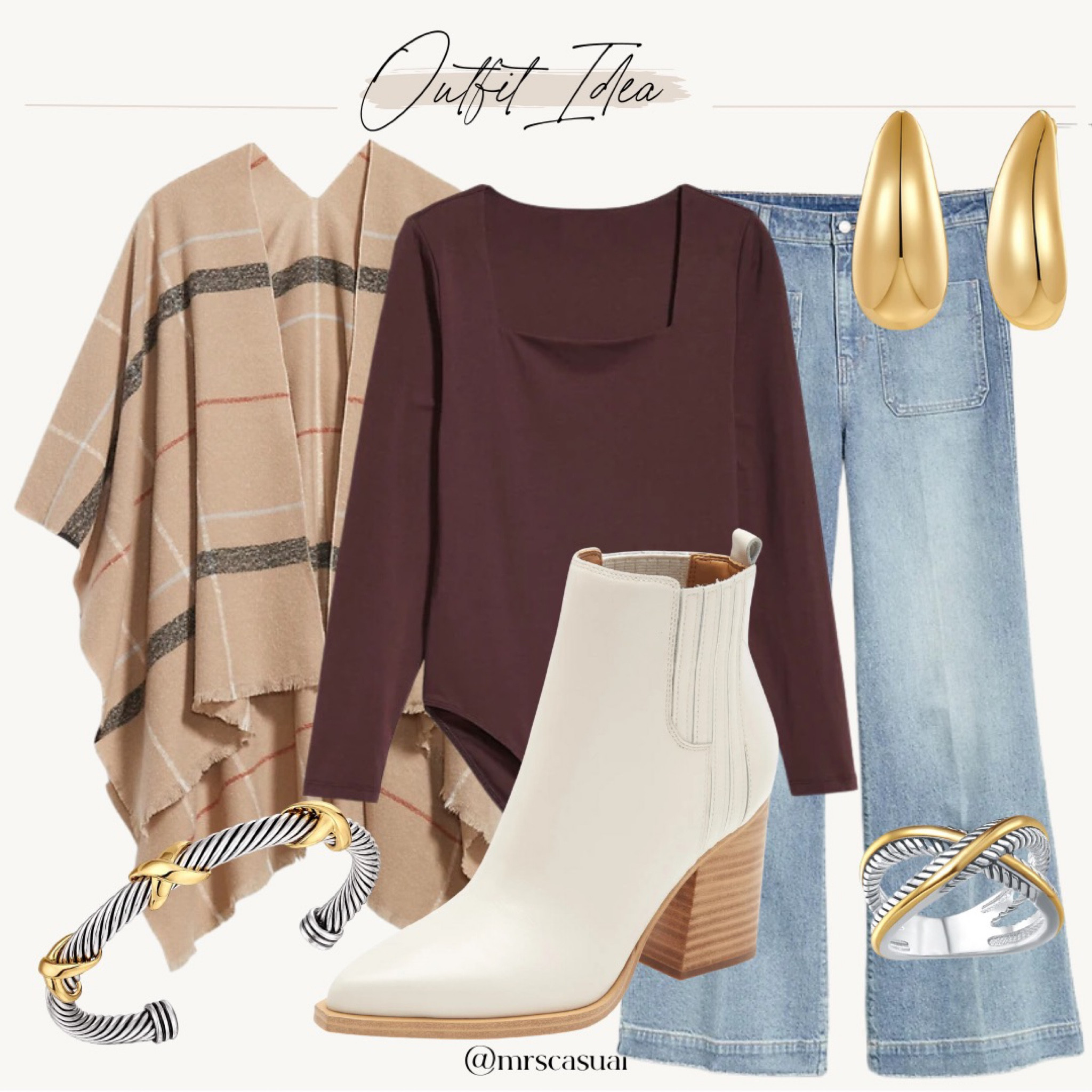 Cutest Fall outfit idea 🍁 wide leg jeans 

#LTKfindsunder50 #LTKover40 



#LTKSeasonal