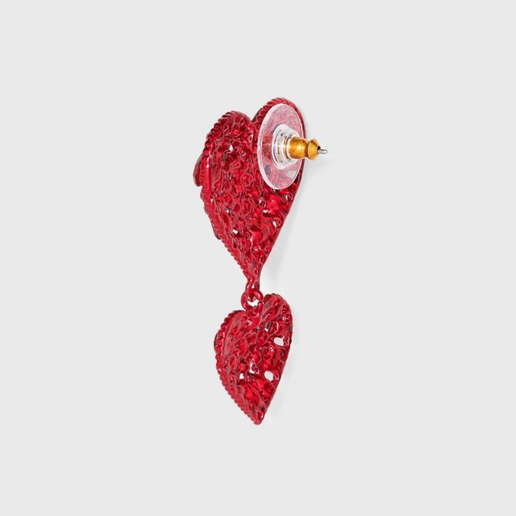 SUGARFIX by BaubleBar Rhinestone Encrusted Heart Drop Earrings | Target