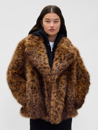 Leopard Faux Fur Coat | Gap (US)