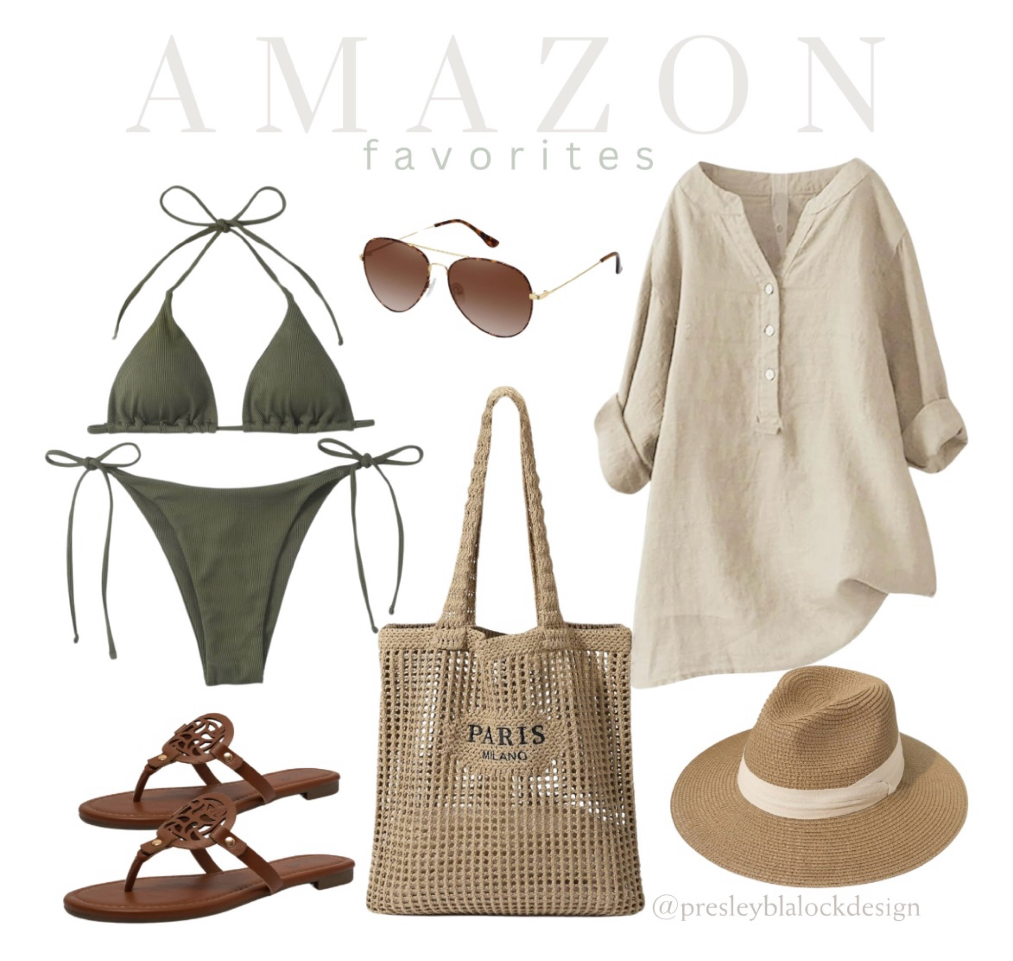 Amazon Finds / Green Swimsuit / Linen Blouse / Linen Coverup / Amazon Sunglasses / Sale Alert / Under 40 / Leather Sandals / Beach Hat / Summer Fashion / Beach Outfit / Beach Bag / Straw Tote / Amazon Favorites / Vacation Outfit / Amazon Outfit 

#LTKSwim #LTKStyleTip #LTKSaleAlert