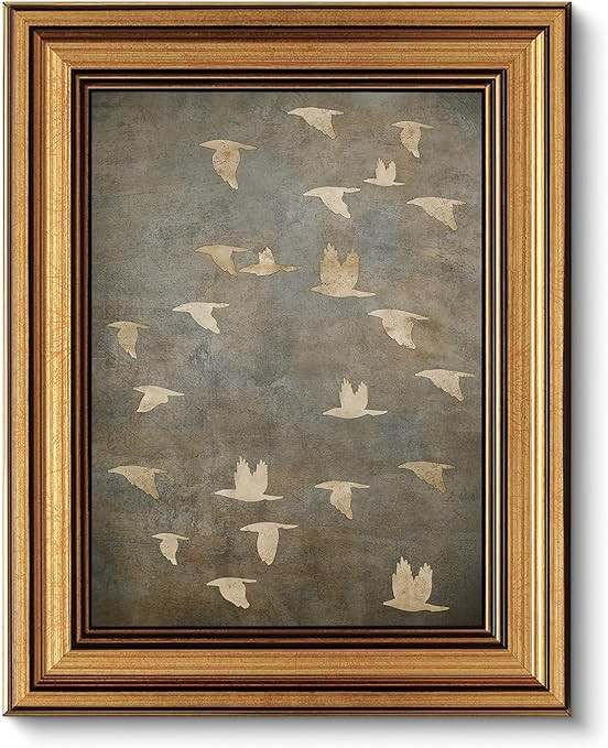 Vintage Gold Framed Wall Art Abstract Canvas Art Prints Modern Minimalist Wall Decor Neutral Pain... | Amazon (US)