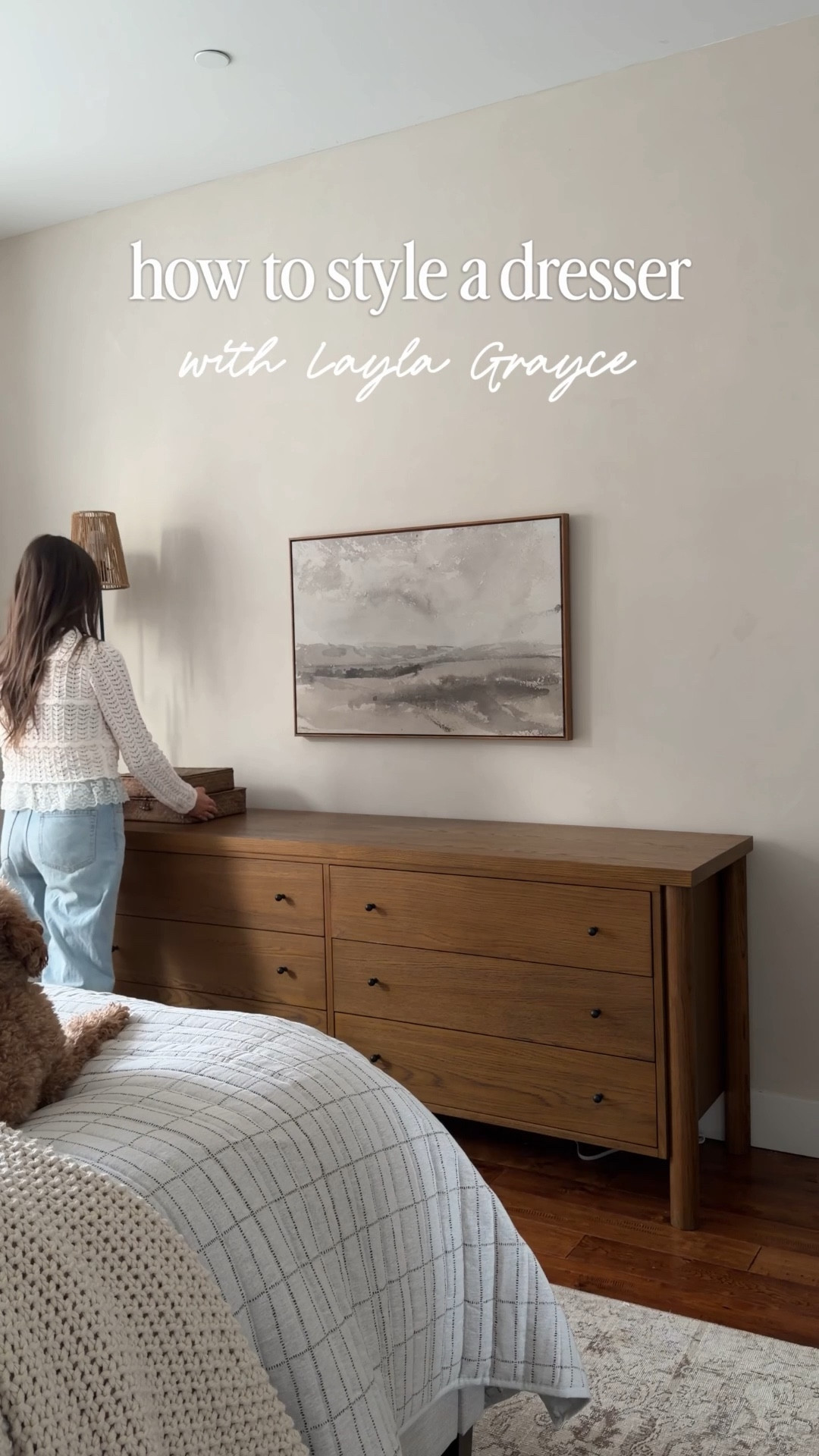 New bedroom dresser and we are in love! This is a NICE piece of furniture! Sturdy, huge, and solid wood! We will have this piece for a long time. Bedroom dresser styling. 

#LTKHome