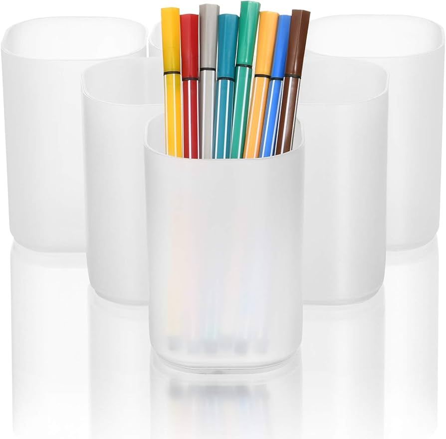 Marbrasse Desk Organizer - 6Pcs Pen Holder Cup Storage,Pen Organizer Stationery Caddy for Office,... | Amazon (US)