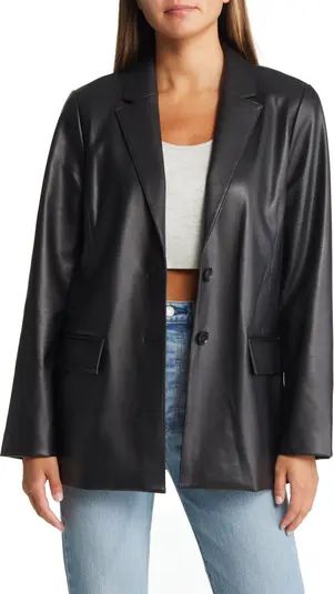 Faux Leather Blazer | Nordstrom