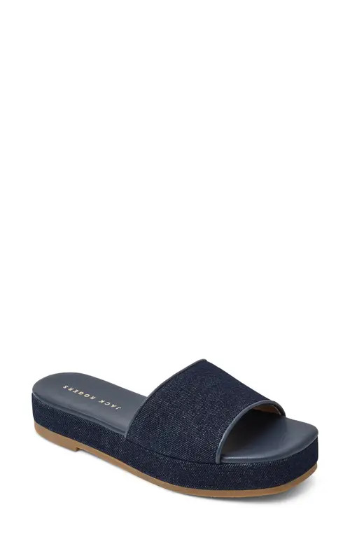 Jack Rogers Bay Flatform Sandal in Indigo at Nordstrom, Size 8 | Nordstrom