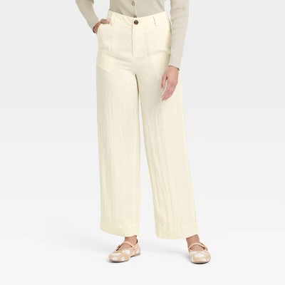 Women's High-Rise Straight Trousers - A New Day™ | Target