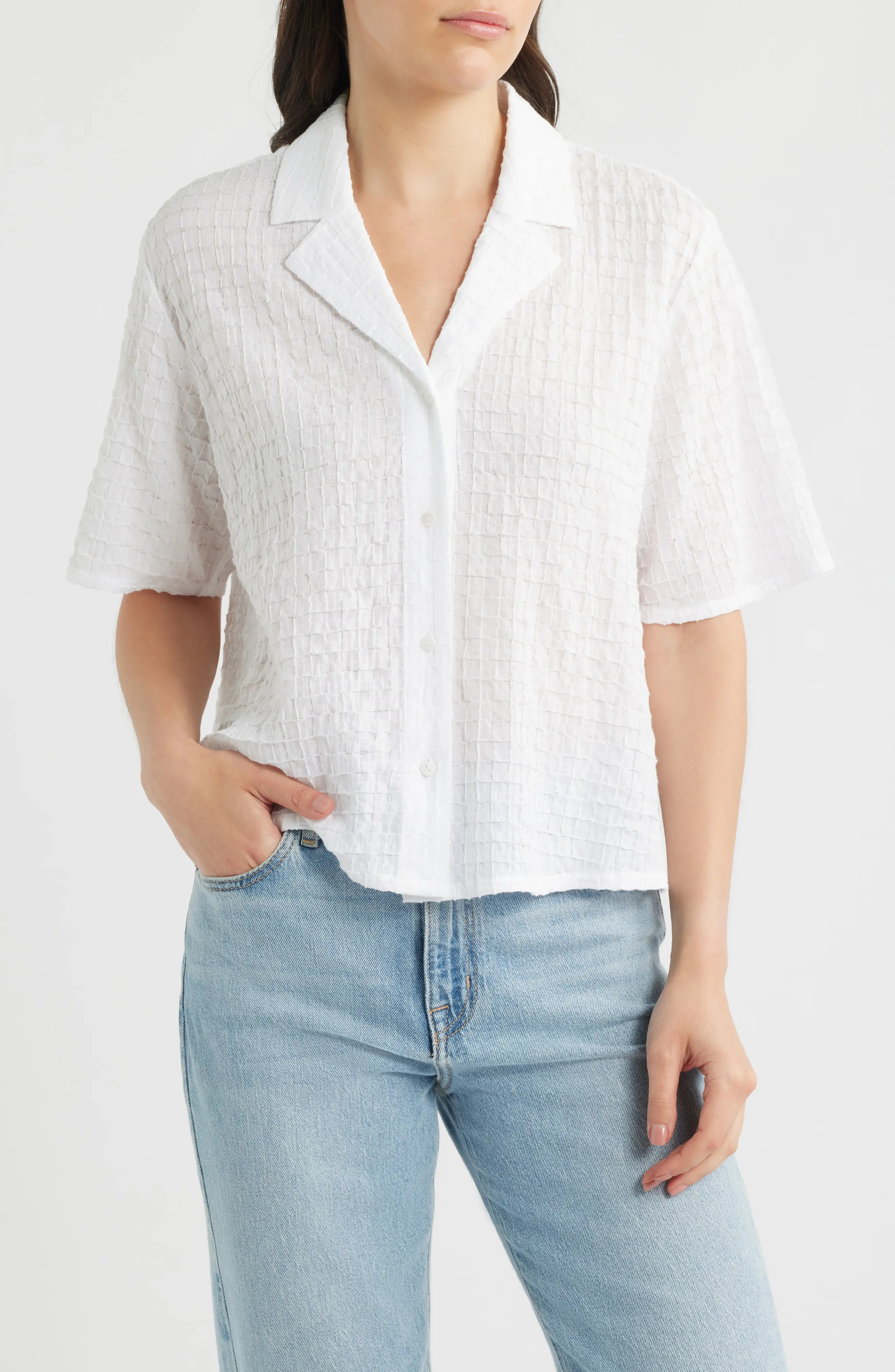 Eileen Fisher Notch Collar Shirt (Women) | Nordstrom | Nordstrom
