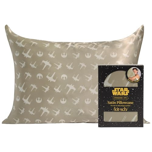 Kitsch x Star Wars Rebel Alliance Satin Pillowcase with Zipper for Hair & Skin - Softer Than Silk Pillow Cases, Cooling Satin Pillow Case, Wrinkle-Free Pillow Cases Standard Size, 19x26 | Amazon (US)