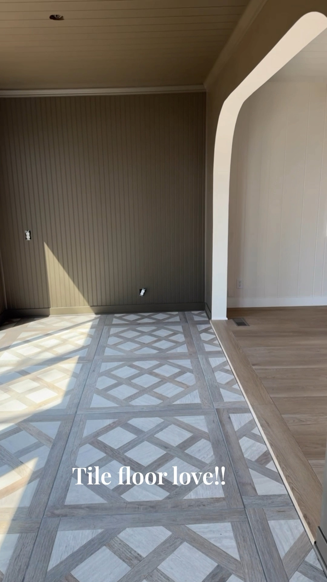 Sunroom tile floors!✨

