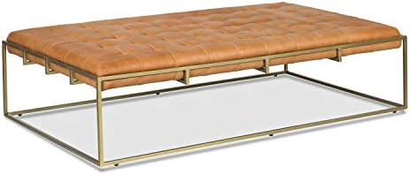 Edgemod Curio Ottoman in Saddle Tan | Amazon (US)