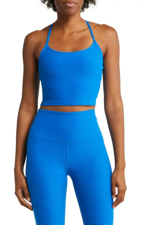 Beyond Yoga Space Dye Crop Tank in Wayfinder Blue-Wave at Nordstrom, Size Large | Nordstrom