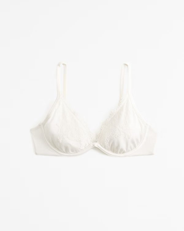 Women's Lace and Satin Underwire Bralette | Women's Intimates & Sleepwear | Abercrombie.com | Abercrombie & Fitch (US)
