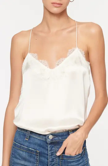 CAMI NYC The Racer Lace Trim Silk Camisole | Nordstrom | Nordstrom