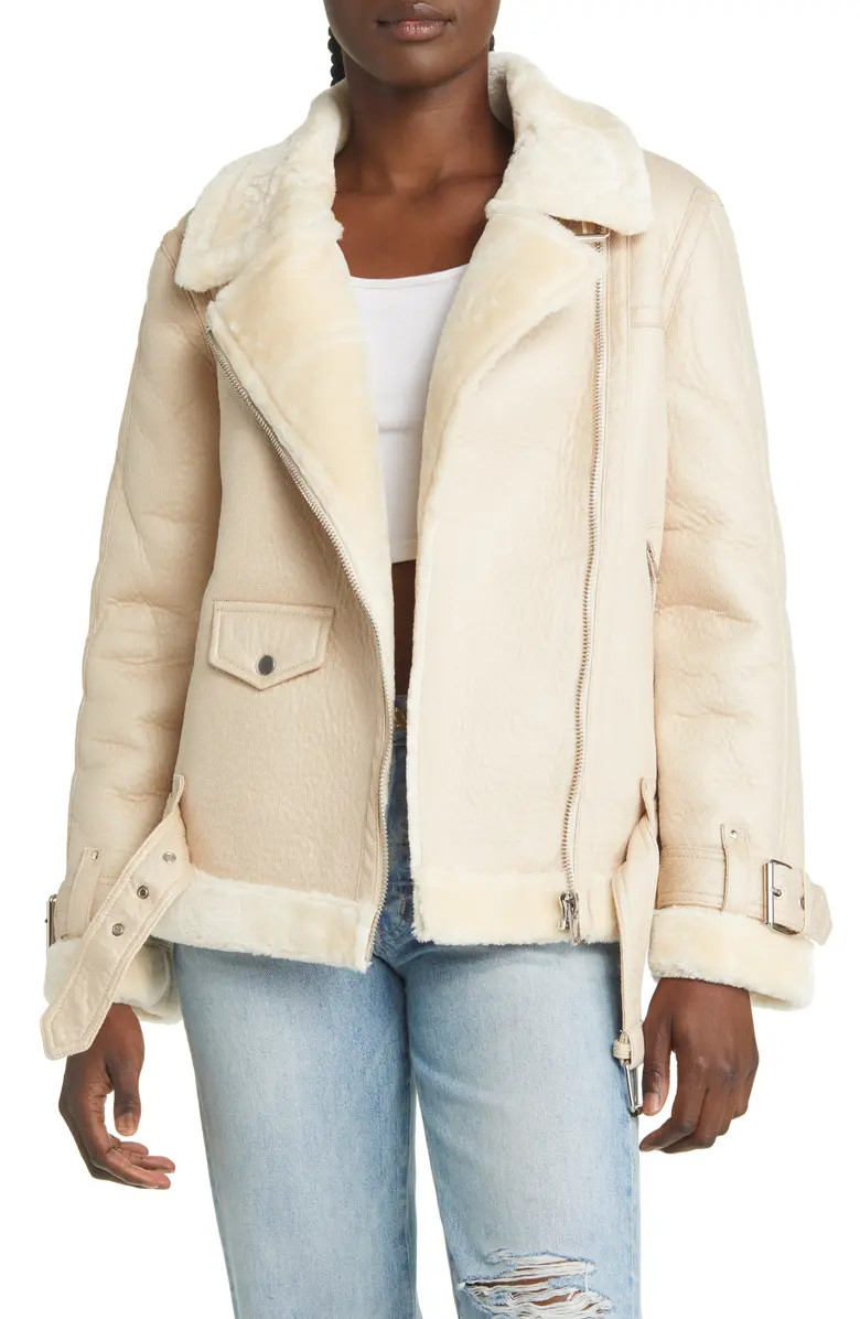 Topshop Faux Leather Biker Jacket | Nordstrom | Nordstrom