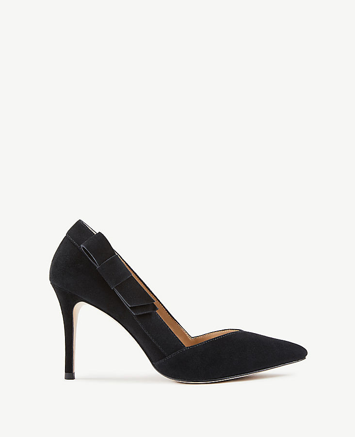 Kayla Suede Side Bow Pumps | Ann Taylor (US)