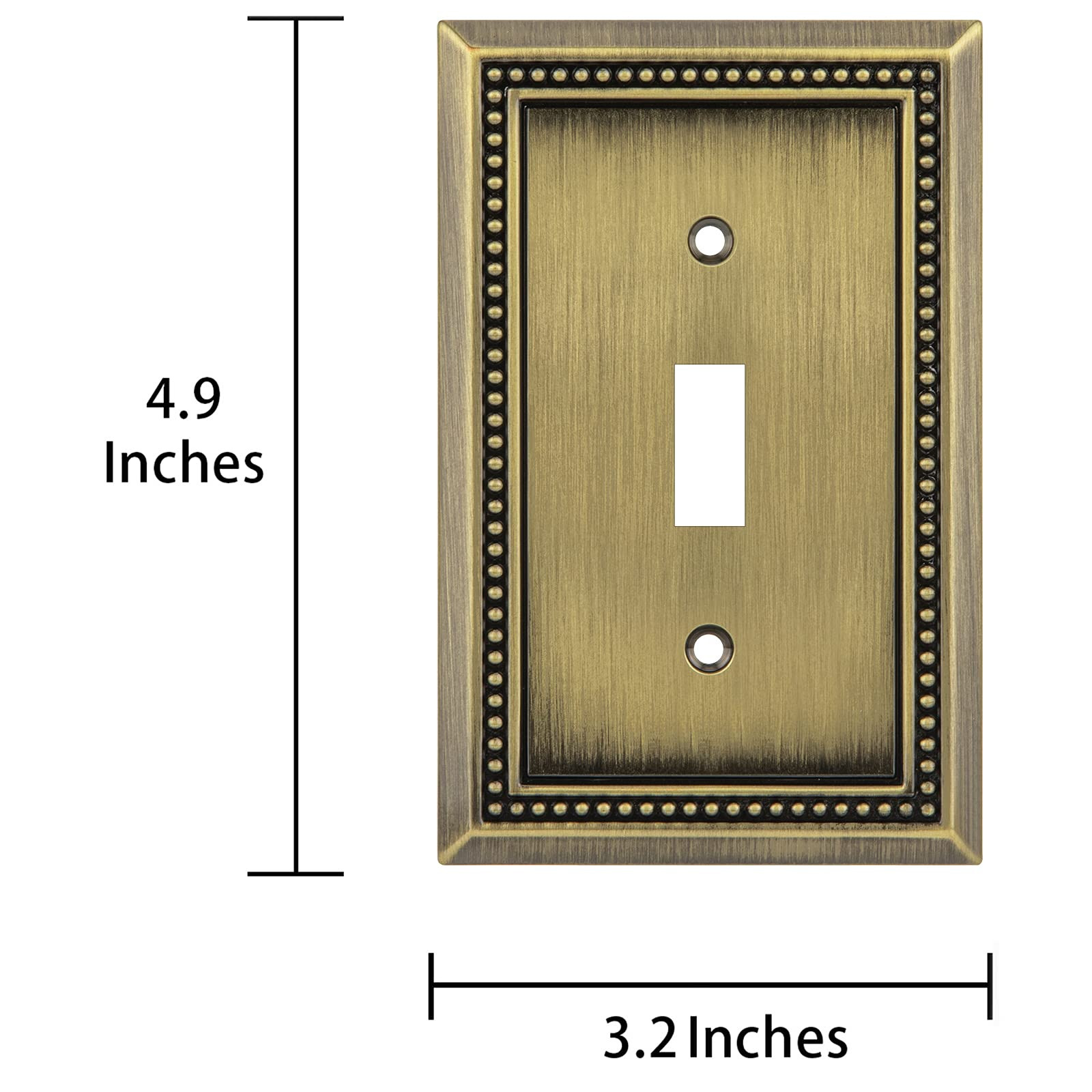 Henne Bery Sunken Pearls Heavy Duty Decorative Wall Plate Switch Plate Outlet Cover (Single Toggl... | Amazon (US)