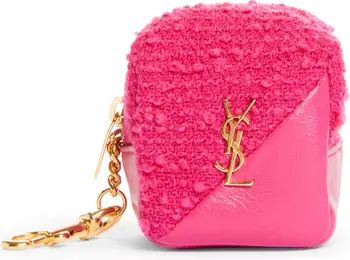 Jamie Bouclé & Leather Bag Charm | Nordstrom