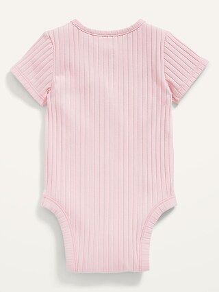 Unisex Rib-Knit Henley Bodysuit for Baby | Old Navy (US)