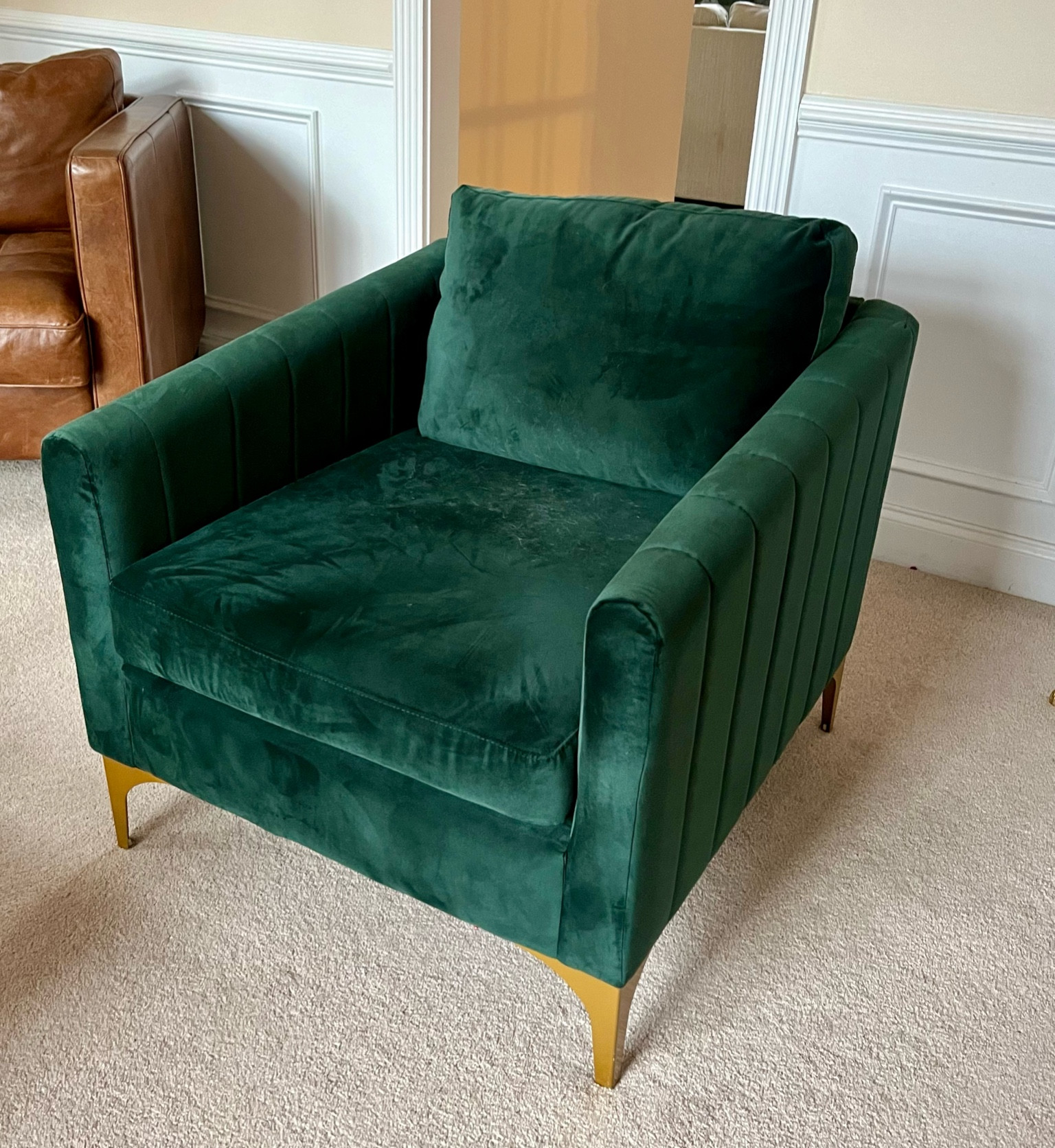 I wish I had a whole room put together to show you these chairs! (Hopefully soon). Regardless, they are soooo beautiful. The velvet is dreamy, the legs are the only assembly, and two of them are perfect for my sitting room. I'm sooo glad I have them! 

Home, velvet chair, green chair, brass, brass decor, arm chair, wayfair, all modern 



#LTKhome #LTKsalealert #LTKmidsize